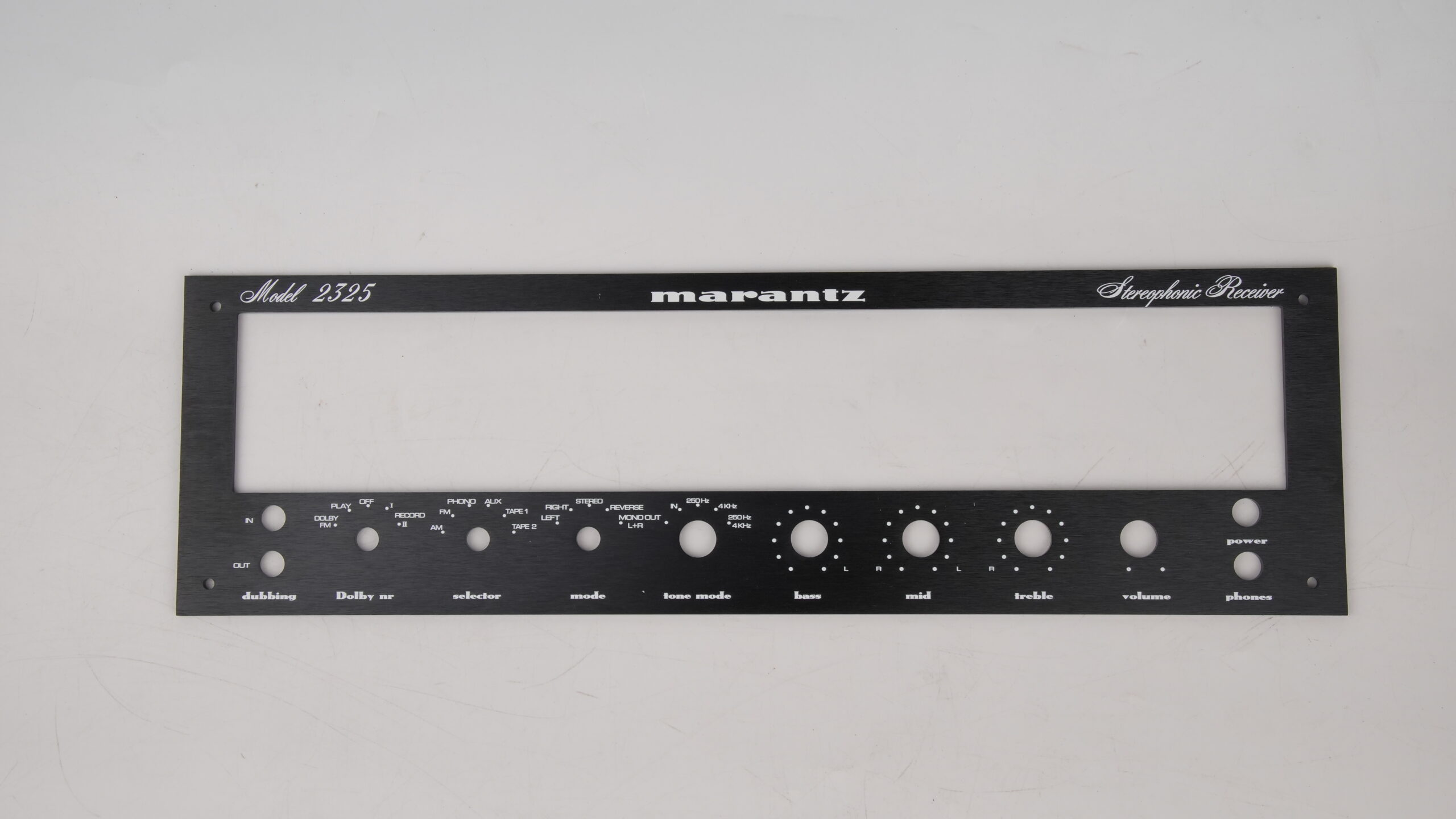 Marantz Black Faceplate Front Panel Hardcoated Anodized