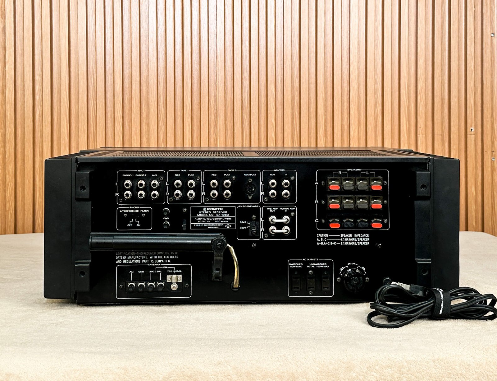 PIONEER SX-1980 BLACK FACE RECEIVER PIONEER SX-1980 BLACK FACE RECEIVER