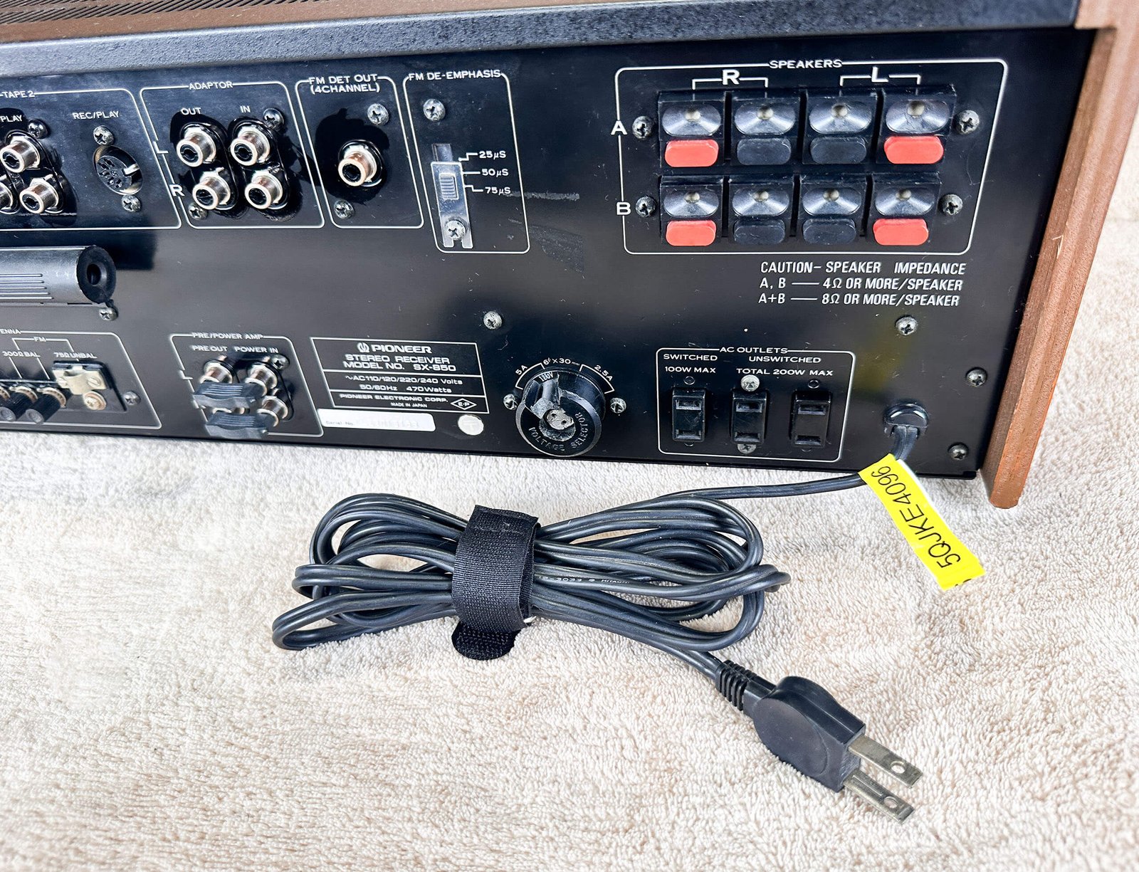 PIONEER SX-850 VINTAGE RECEIVER PIONEER SX-850 VINTAGE RECEIVER