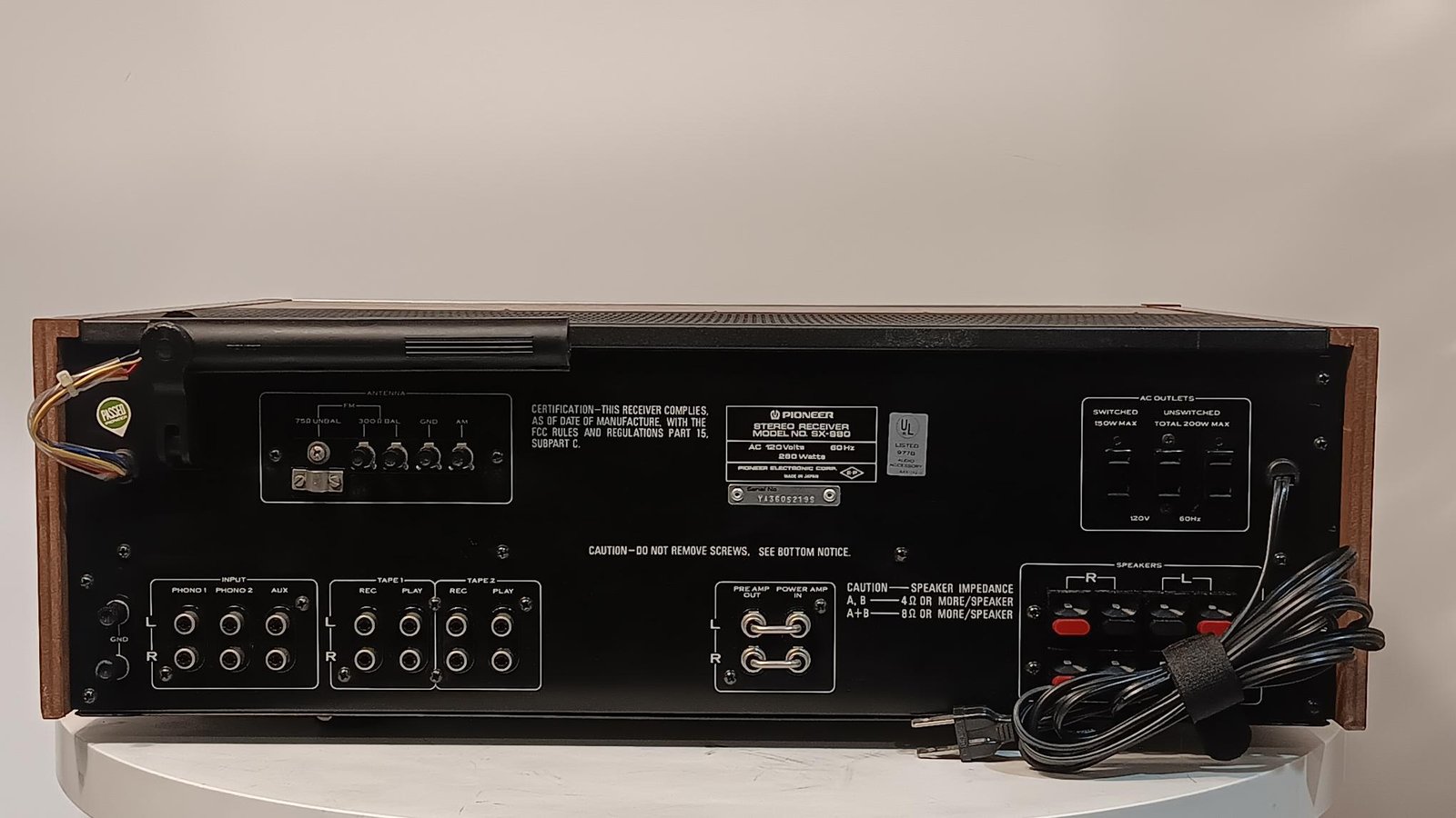 EXCELLENT PIONEER SX-980 STEREO RECEIVER EXCELLENT PIONEER SX-980 STEREO RECEIVER