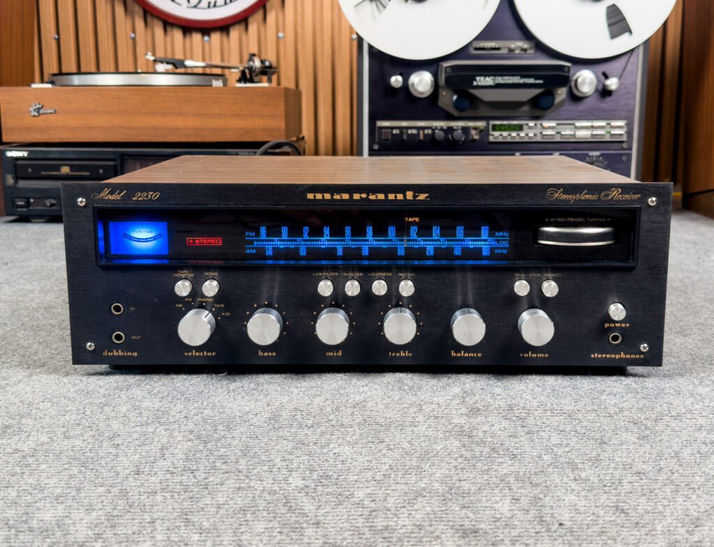 RARE MARANTZ 2230 BLACK FACE STEREO RECEIVER– (FREE WC-22 WOOD