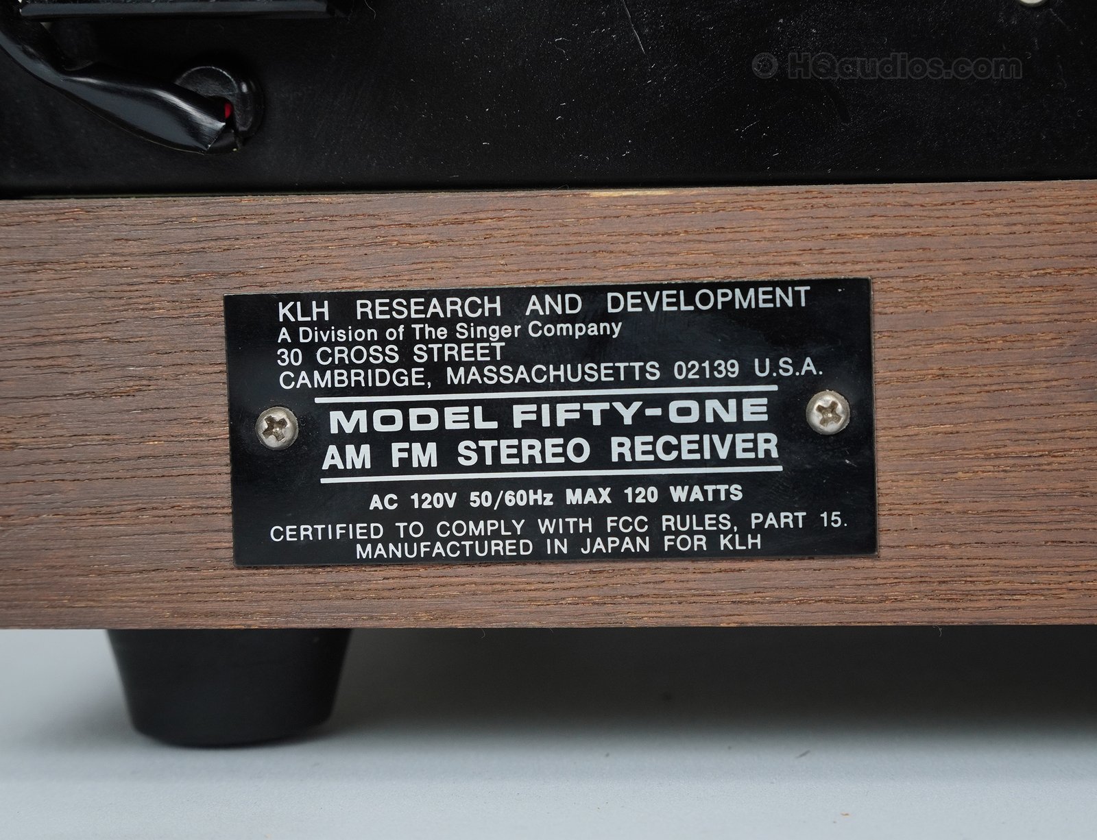 Klh_fifty - One_receiver_tte0265_10 Klh_fifty - One_receiver_tte0265_10